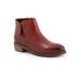 Wide Width Women's Roselle Bootie by SoftWalk in Dark Red (Size 10 W)