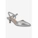 Extra Wide Width Women's Katriana Pump by Bella Vita in Silver Leather (Size 9 WW)