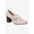 Extra Wide Width Women's Ashton Pump by Bella Vita in Stone Suede Leather (Size 7 WW)