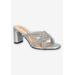 Women's Carmen Dressy Sandal by Bella Vita in Silver Suede (Size 8 M)