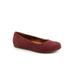 Wide Width Women's Sonoma Ballerina Flat by SoftWalk in Cherry Red Embossed (Size 12 W)