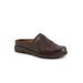 Wide Width Women's San Marc Tooled Casual Mule by SoftWalk in Brown (Size 7 W)