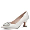 MARCO TOZZI by Guido Maria Kretschmer Damen Pumps Spitz Elegant, Weiß (Ivory Satin), 41