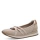 Jana Damen Ballerinas mit Riemen Vegan, Mehrfarbig (Beige/Gold), 36 EU