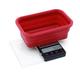 Truweigh Crimson Digital Mini Scale (200g x 0.01g - Black) Digital Kitchen Scale with Bowl - Digital Travel Scale - Portable Food Scale - Meal Prep Weight Scale - Digital Gram Scale