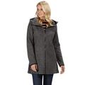 Regatta Women's Ranata Wool Effect Leatherette Trim Long-Length Hooded Fleece, Magnet, S (12)