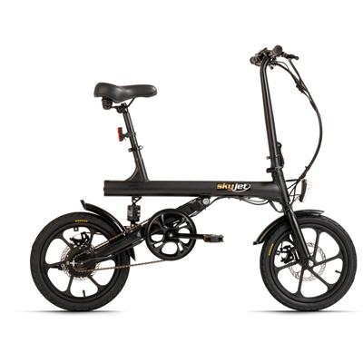 E-Bike SKYJET "1S" E-Bikes Gr. 39 cm, 16 Zoll (40,64 cm), schwarz E-Bikes