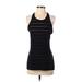 Athleta Active Tank Top: Black Color Block Activewear - Women's Size Small