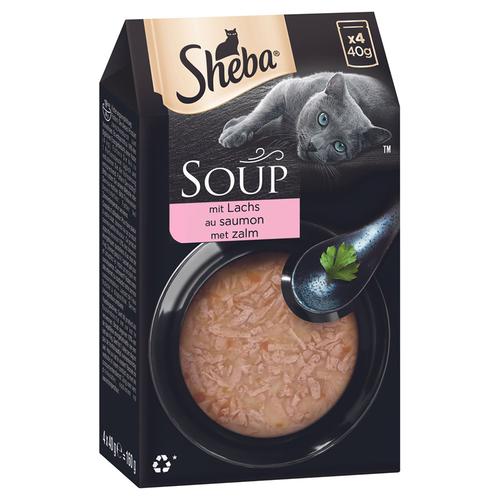 80x 40g Multipack Sheba Classic Soup Frischebeutel mit Lachs Katzenfutter nass