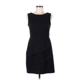 Connected Apparel Casual Dress - Sheath Crew Neck Sleeveless: Black Dresses - Women's Size 6 Petite