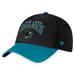 Men's Fanatics Branded Black/Teal San Jose Sharks Fundamental 2-Tone Flex Hat