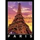 Paris Sunset Poster | Eiffel Tower Wall Art, Home Decor, Gift Idea, Paris Travel Print, Eiffel Tower Poster, Sizes A0/A1/A2/A3/A4