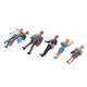 Miniature city people 6pc set 1:87 Sales man woman passengers little scene Figure tourist americans scenery mini diorama scale model