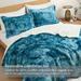 3PC Reversible Sherpa Down Alternative Comforter Set with Solid Color