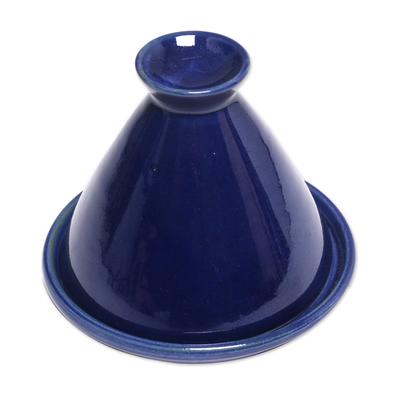 Novica Handmade Blue Francis Ceramic Mini Tagine