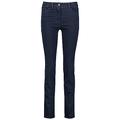 Gerry Weber Damen 5-Pocket Jeans Best4me Slimfit unifarben, Washed-Out-Effekt reguläre Länge Dark Blue Denim 42