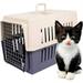 Small Plastic Cat & Dog Carrier Cage Portable Pet Box Airline Approved Pet Kennel 16.5lbs Weight Capacity Dark Blue