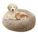 Dog Bed & Cat Bed Calming Anti-Anxiety Donut Dog Cuddler Bed Machine Washable Round Pet Bed Comfy Faux Fur Plush Dog Cat Bed for Dogs and Cats khaki