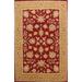 Floral Red Traditional Oriental Area Rug Hand-tufted Wool Carpet 8x11