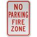 Traffic & Warehouse Signs - No Parking Fire Zone Sign X3 12 x 8 Aluminum Sign Street Weather Approved Sign 0.04 Thickness