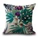 Pillowcase Small Satin Pillowcase Light Pillowcase Vintage Flower Tropical Leaves Waist Throw Pillow Case Cushion Cover Home Deco D