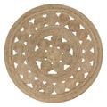 Outdoor Area Carpet 100% Natural Jute Hand Braided Black Round Rug Living Room Area Rug 10x10 Feet Round