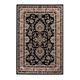 MDA Rug Imports Hollywood Collection Floral Area Rug Black 5 2 X 7 5 5 x 8 Red Gold Green Rectangle