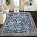 Tzou 8 x10 Large Area Rug Soft Doormat for Bedroom Anti-Slip Washable Floor Carpet for Living Room Dining Room Dark Blue