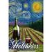 Hotchkiss Colorado Vineyard Starry Night (12x18 Wall Art Poster Room Decor)