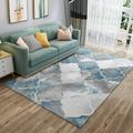 Washable Area Rug Modern Grey Blue Geometric Indoor Carpet Contemporary Triangle Area Rugs Accent For Kitchen Living Room Bedroom 5 3 x 6 7