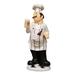 European Resin Chef Statue Figurine Kitchen Decor Miniature Ornaments Chef Collectible Gift Restaurant House Kitchen Cook Cafe Bar Shop Decorationatio 15.5x10x29cm