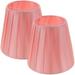 BESTONZON 2pcs Clip on Lamp Shade Pleated Cloth Lamp Shade Table Lamp Shade Replacement