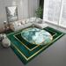 Green Marble Area Rug For Living Room Gold Retro Marble Carpets Nordic Abstract Geometric Large Rugs Floor Mats For Bedroom Entryway Modern Decor 5 3 x 6 7