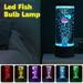 Evjurcn LED Fish Lamp Multi-Color Changing Night Light Tank Aquarium Mood Lamp Round Simulated Fish Table Lamp for Home Office Decor Great Gifts for Kids(Black)