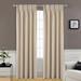 DriftAway Pinch Pleat Linen Textured Semi Sheer Solid Curtains Back Tabs Beige 30 Width X 108 Length 108 Inches