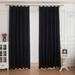 Black Blackout Curtains 110 Inch Long Back Tab and Rod Pocket Blackout Panels - 2 Panels 16 x 110 Inch Blackout Curtains for Living Room Room Darkening Curtains