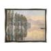 Woodland Lake Reflection Landscape Landscape Graphic Art Luster Gray Framed Art Print Wall Art