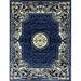 Traditional Persian Area Rug Navy Dark Blue Beige Design 101 (4 Feet X Feet 3 Inch)