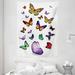 Butterflies Decorations Wall Hanging Tapestry Collection of Different Color and Size Flying Butterflies Independent Spirit Animal Bedroom Living Room Dorm Accessories 60 X 80 Inches by Ambesonne