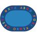 Carpets For Kids Alphabet Circletime - Primary 6 ft. x 9 ft. Oval Carpet - Colorful or Calming Colors