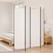 Anself 4-Panel Room Divider White 78.7 x78.7 Fabric