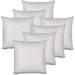 7 Pack Pillow Insert 22X22 Hypoallergenic Square Form Sham Stuffer Standard White Polyester Decorative Euro Throw Pillow Inserts For Sofa Bed - Made In (Set Of 7) - Machine Washable And Dry