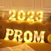 PROM 2023 LED Marquee Letter Lights Sign Light Up Marquee Numbers Letters 2023 Graduation Decorations for 2029 Graduation Party Supplies Battery Operated