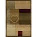 Sphinx Generations Area Rug 1987G Green Patchwork Boxes 6 7 x 9 1 Rectangle
