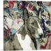 ARTCANVAS Bull Terrier Dog Breed Colorful Abstract Canvas Art Print - Size: 12 x 12 (0.75 Deep)
