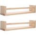 2pcs Wall-mounted Wooden Shelves Wall Storage Rack Household Wall Organizer Shelf