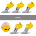 5 Pairs Toes&Feet Men s Anti Odor Quick-Dry Cushion Low-Cut Compression Running Socks