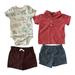 Carter s Baby Boy s 4 Piece Short Sleeve Shirts & Shorts Outfit Sets (Bicycle/Cars 18M)
