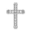 14K White Gold Latin Cross Chain Slide Mounting