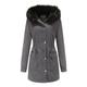 Diufon Winter Warm Puffer Jacket for Women Thicken Hoodies Drawstring Waisted Zip Up Overwear Down Coats